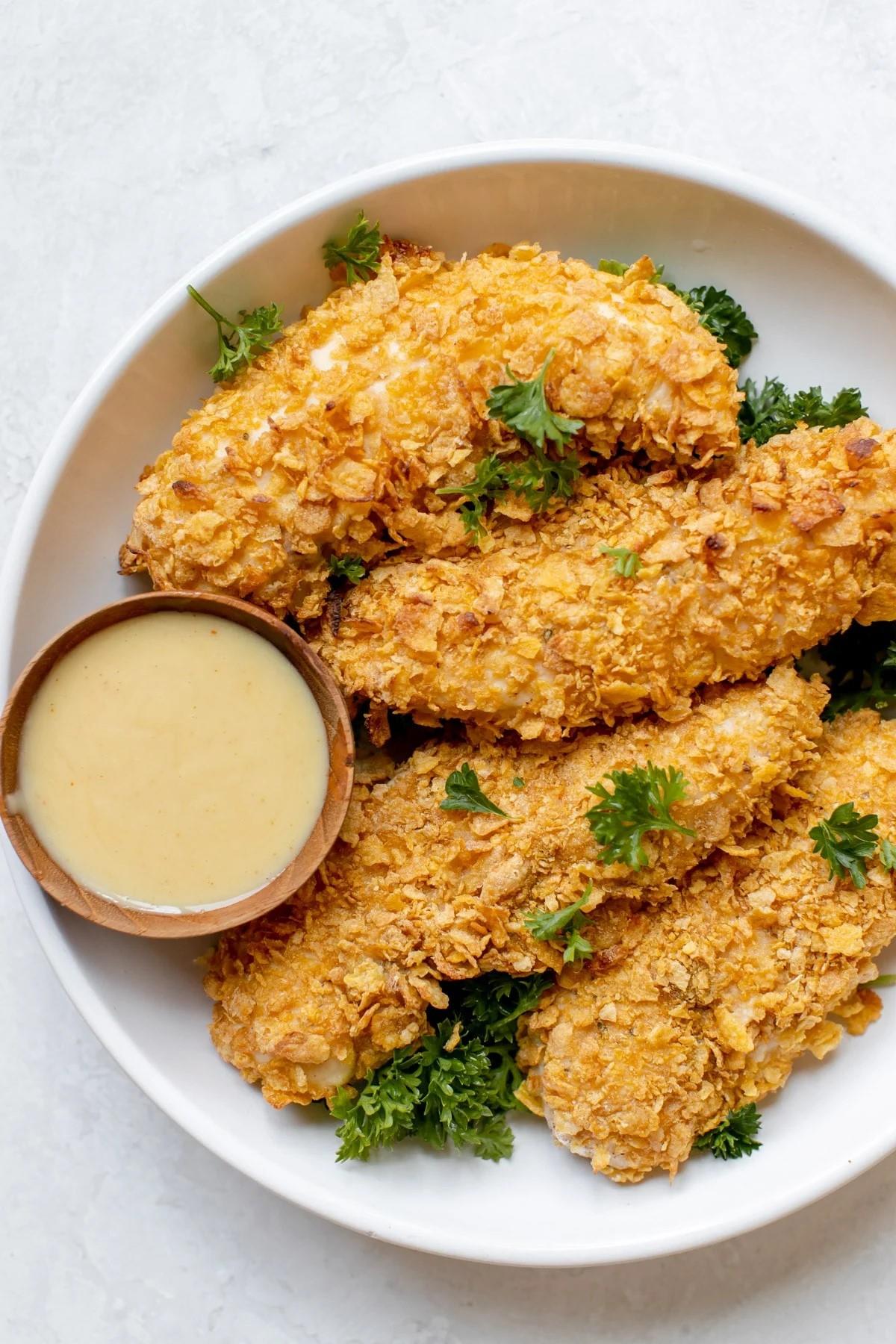 air-fryer-cornflake-chicken-fingers-recipe