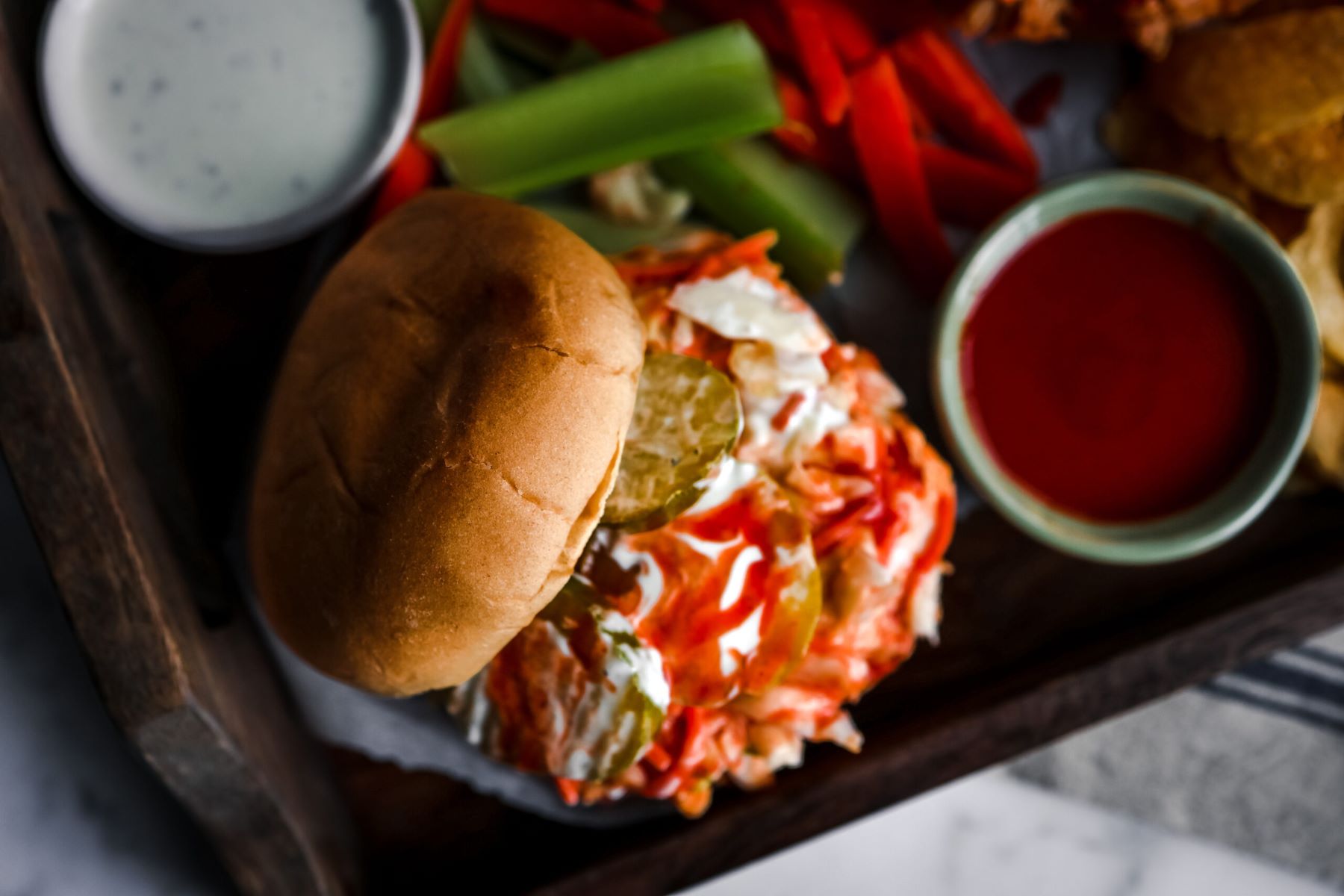 slow-cooker-buffalo-chicken-sandwiches-recipe